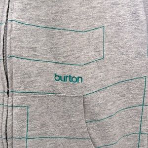 Burton Light Grey, with Teal Green Hoodie